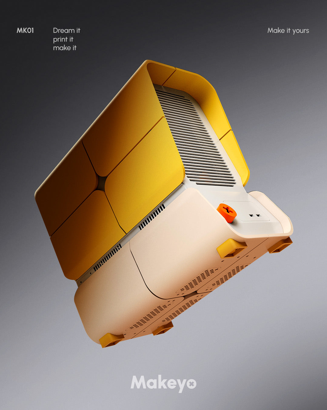 MK01 | 3d printed Mini ITX Micro ATX PC case