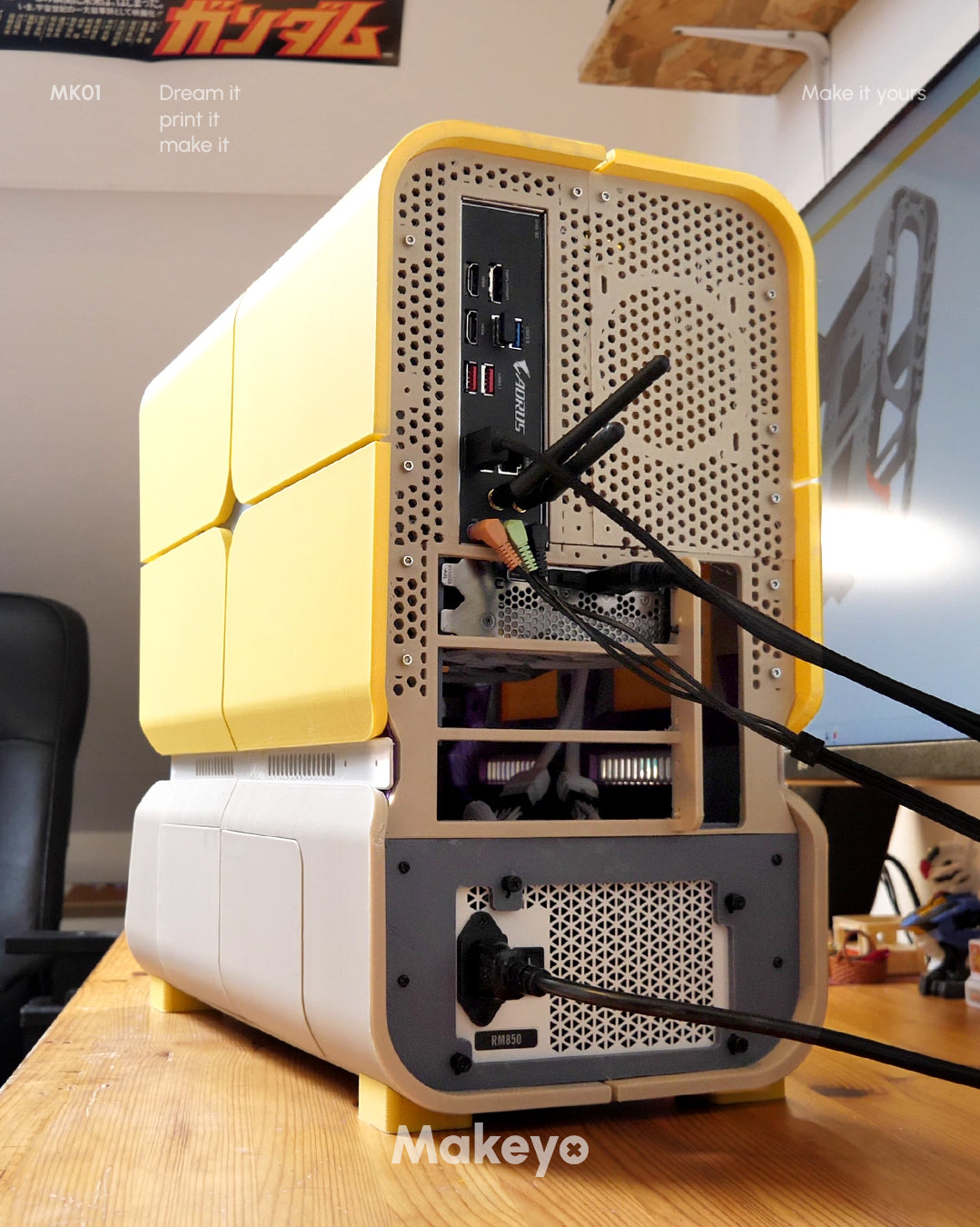 MK01 | 3d printed Mini ITX Micro ATX PC case