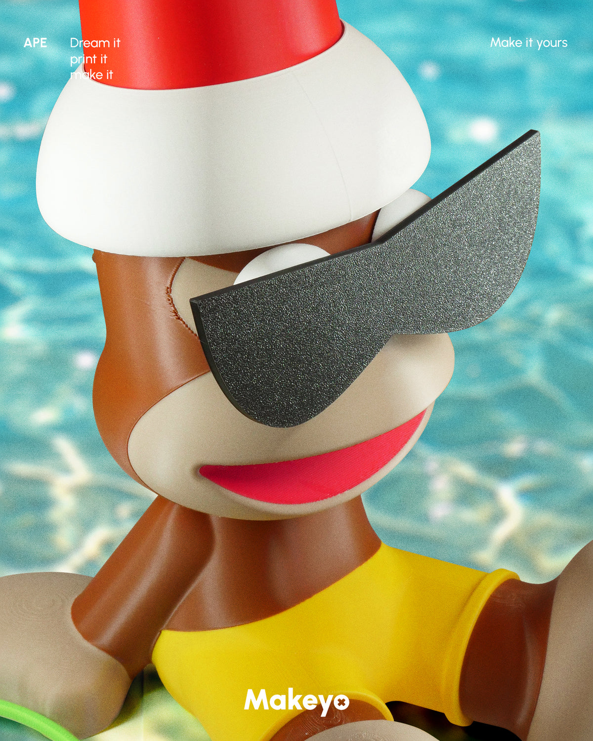 APE | 3d printed monkey lamp tribute to Ape Escape game