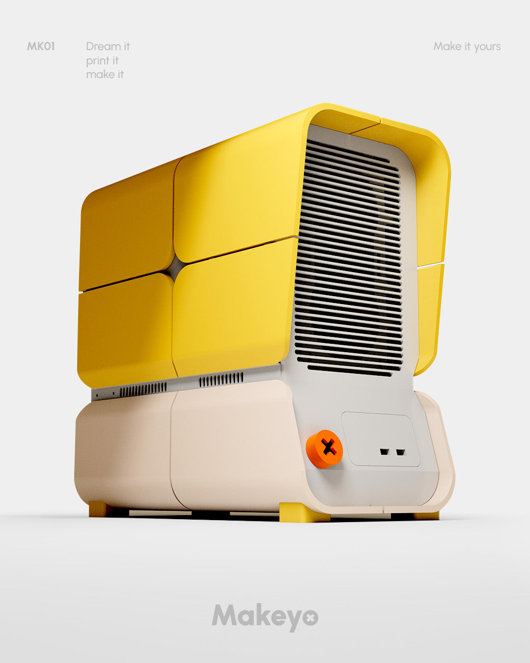 MK01 | 3d printed Mini ITX Micro ATX PC case