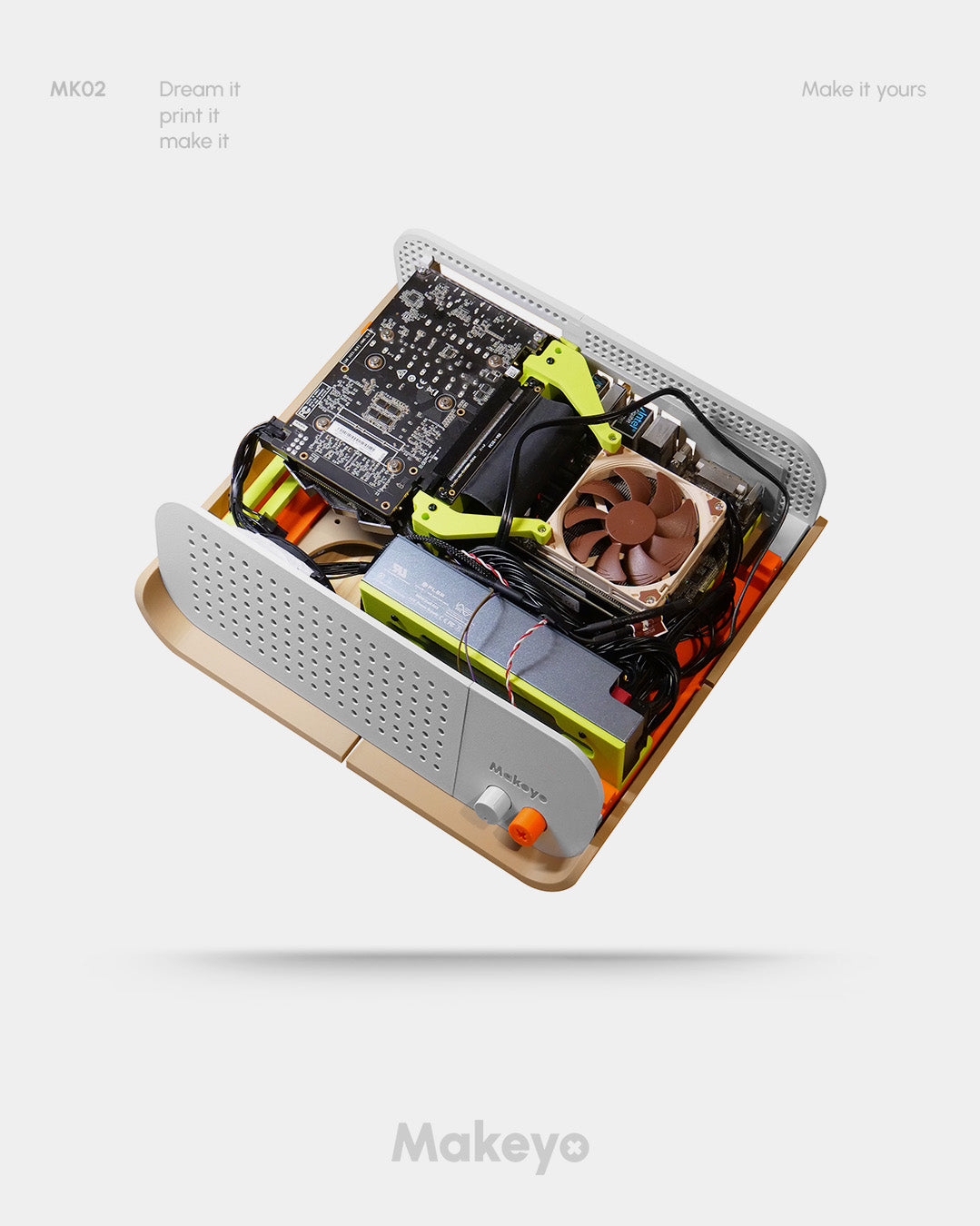 MK02 | 3d printed Mini ITX horizontal PC case