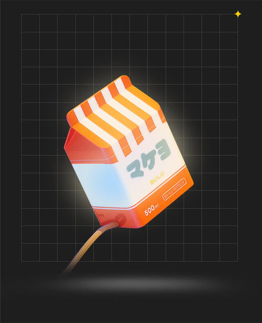 MILKY | 3d printed japanese packaging lamp