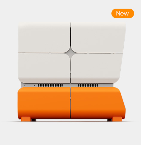 orange colorful 3d printed pc case