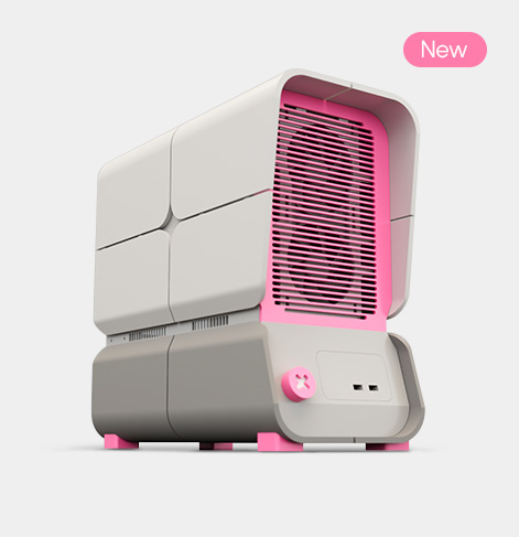 pink colorful 3d printed pc case