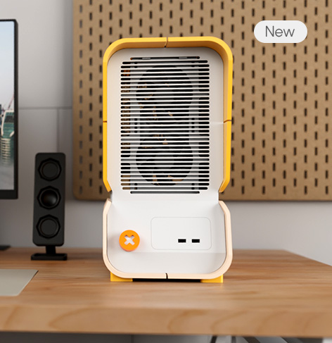 yellow colorful 3d printed pc case